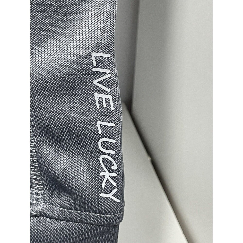 Mens Medium Black Clover Quarter Zip Light Sweatshirt  Live Lucky - Picture 6 of 7